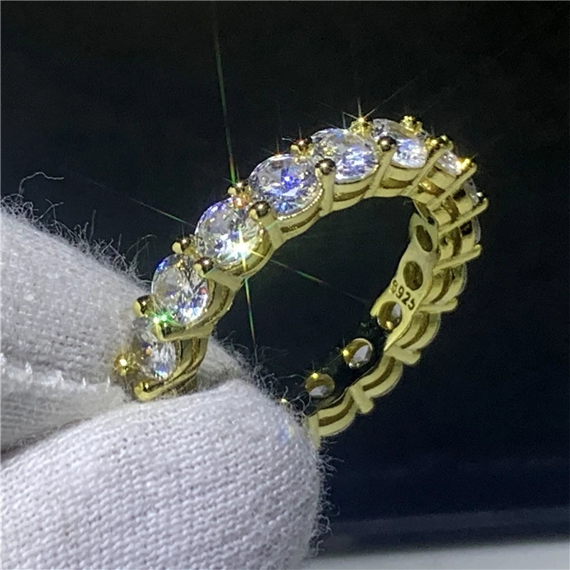 Wholesale Eternity Band Promise ring 925 Sterling silver Diamond cz Engagement Wedding Rings for women Men Finger Party Jewelry