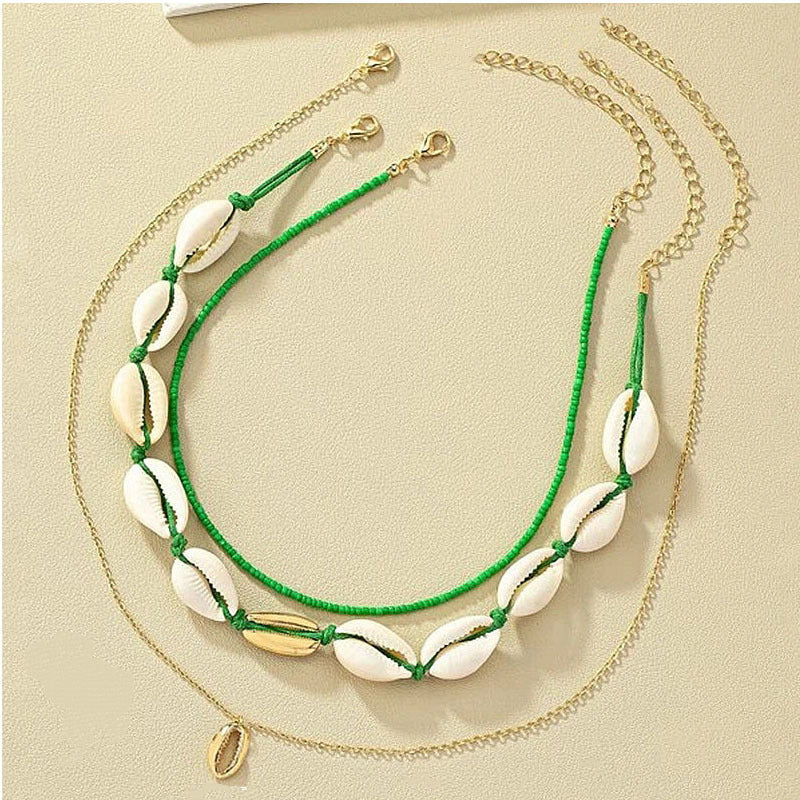 New Beach Style Seashell Necklace Beaded Choker Necklaces for Women Handmade Starfish Pendant Fashion Ocean Украшения Чокер