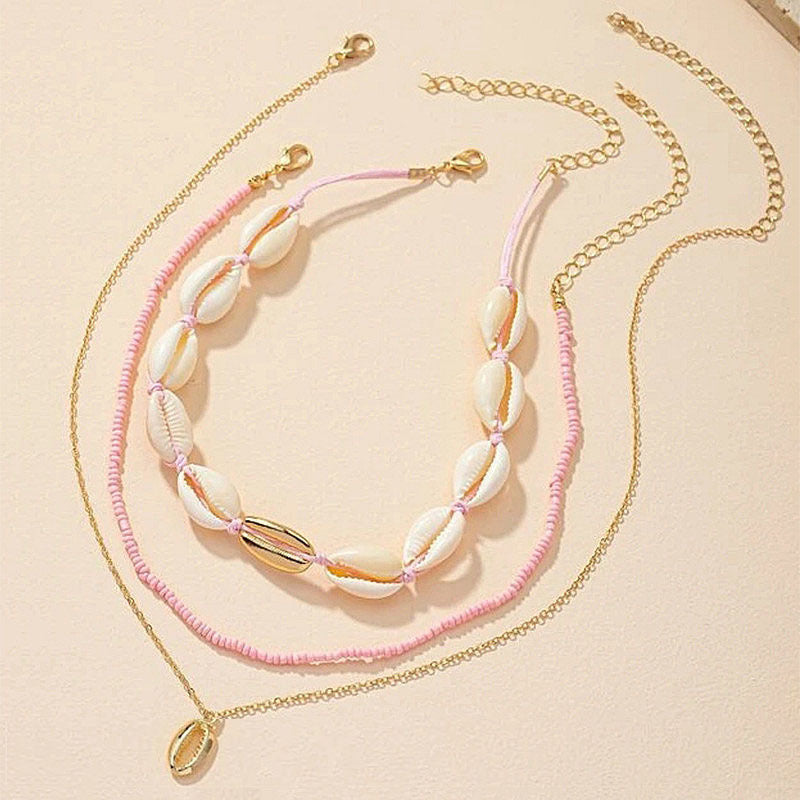 Handmade Seashell Beaded Choker – Starfish Pendant Ocean Inspired Necklace