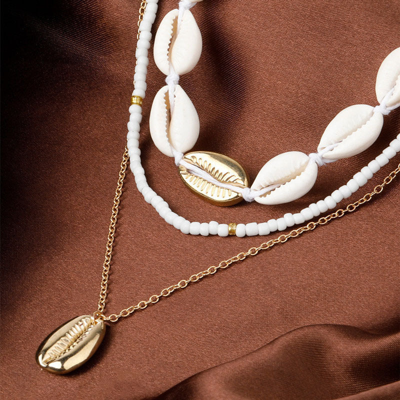 Handmade Seashell Beaded Choker – Starfish Pendant Ocean Inspired Necklace