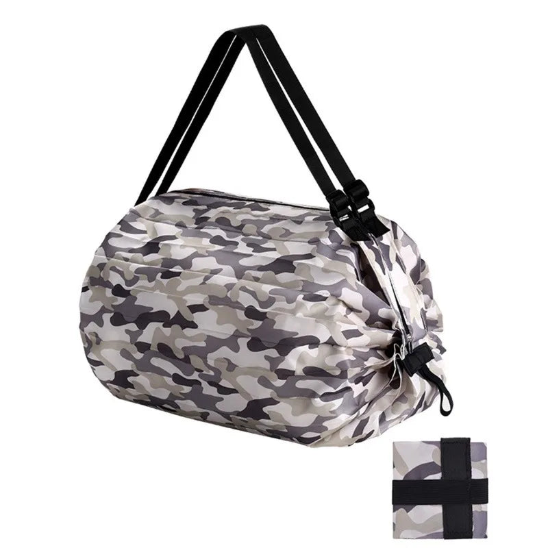 1pc Foldable Shopping Bags Foldable Storage Bag With Handle Portable Travel Camouflage Handbags Large Capacity Nylon Bag