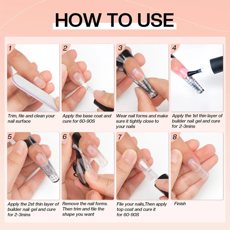 CHUNSHU Hema FREE Construction UV Gel 18ml Builder Nail Gel In A Bottle Semi Permanent Thick Rubber Base Gel Extension Nails Art