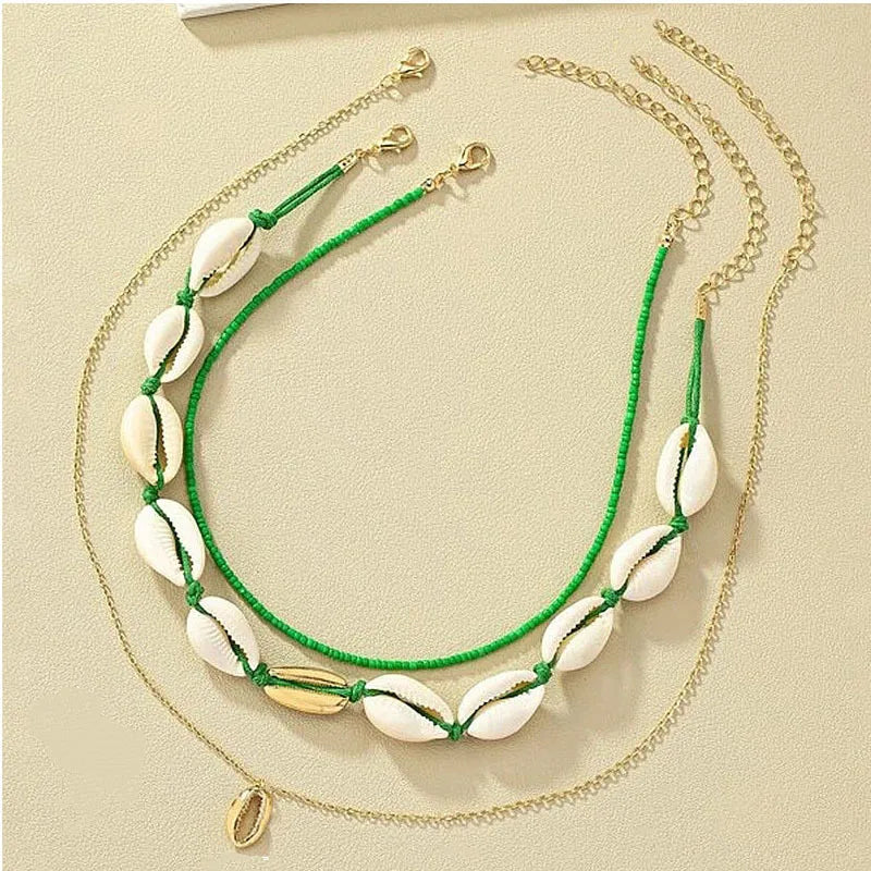 Handmade Seashell Beaded Choker – Starfish Pendant Ocean Inspired Necklace