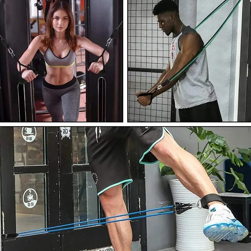 Resistance Bands with Handles – Workout Exercise Bands for Home Strength Training