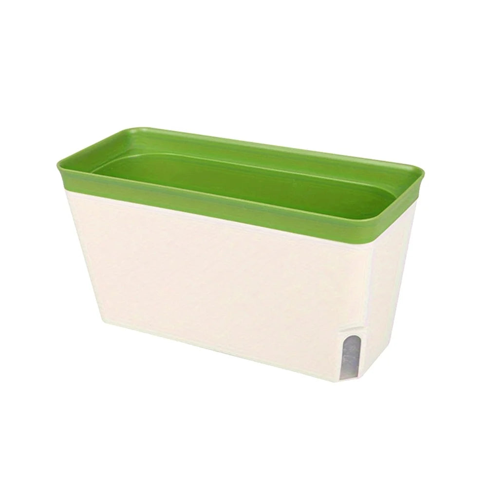 Self-Watering Windowsill Herb Planter Kit – Indoor Garden Set with Water Level Indicator