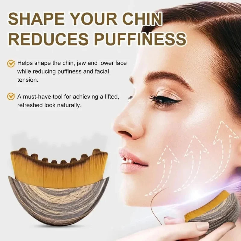 Facial Lymphatic Drainage Contour Brush – Face Chin Sculpting Massager