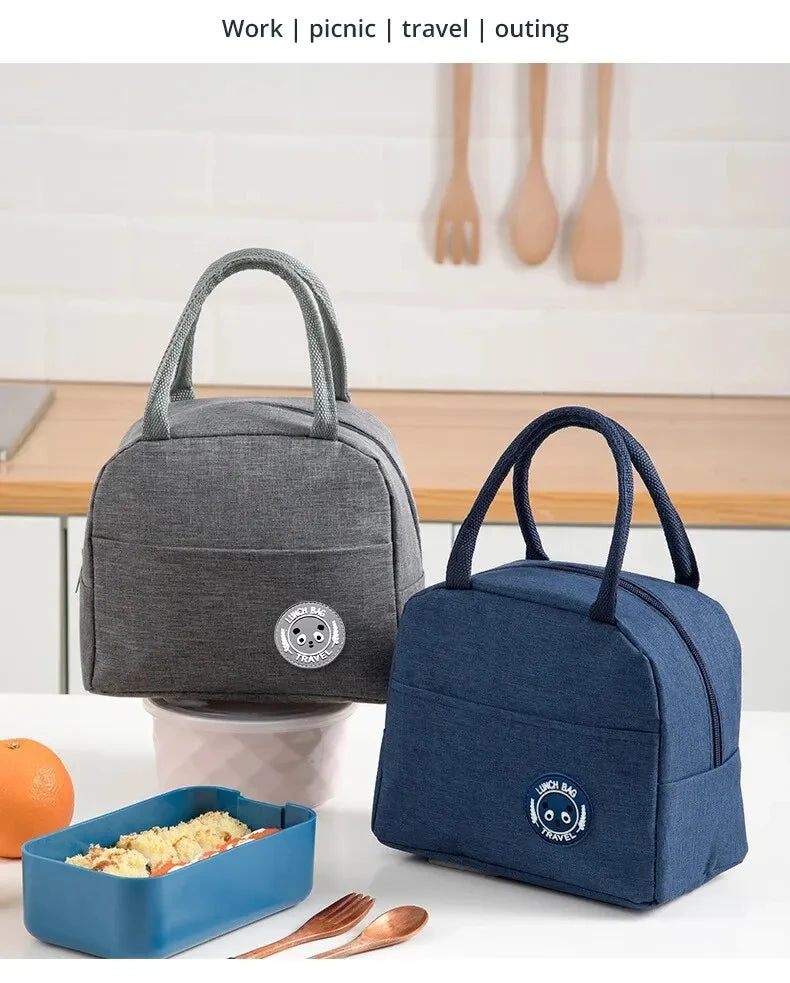 Aluminium Foil Insulated Lunch Bag – Thermal Bento Handbag for Students & Work