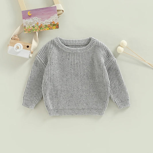 Children's Polka Dot Long-Sleeve Round-Neck Sweater – Unisex Boys & Girls