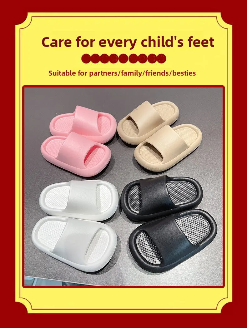 2026 Children's Slippers for Summer Boys and Girls Indoor Bathroom Soft-Soled Thickened Anti-Slip Baby Slippers and Cool Sandals