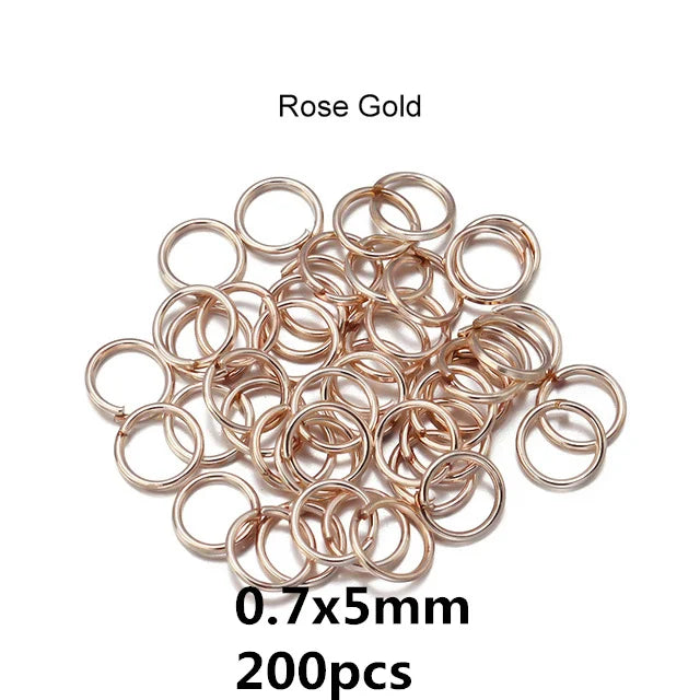 8 Colors 200pcs Open Jump Rings+ 50pcs Lobster Clasps Hooks Connectors Jewelry Making DIY Bracelet Necklace Jewelry Findings Kit