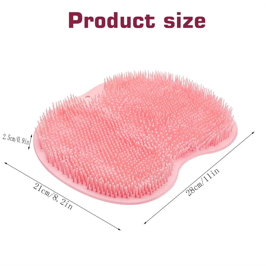 Foot Scrubber Mat & Back Washer – Shower Exfoliating Pad with Suction Cups