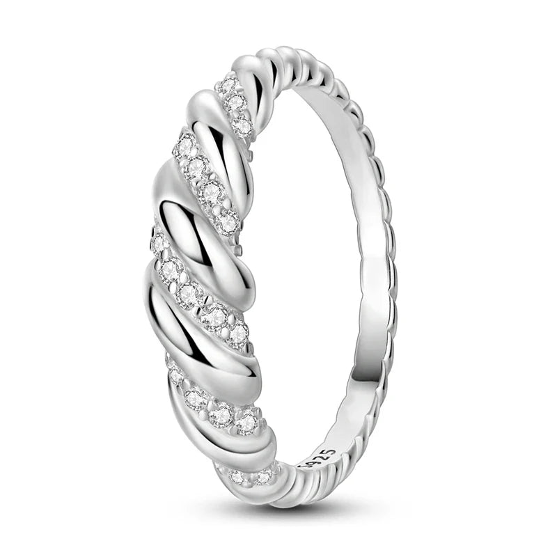 925 Silver Zircon Star Geometric Ring – Romantic Engagement Jewelry