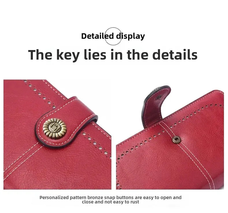 High Quality Women Wallet  Anti-theft Leather Wallets For Woman Long Zipper Large Ladies Clutch Bag Female Purse Card Holder