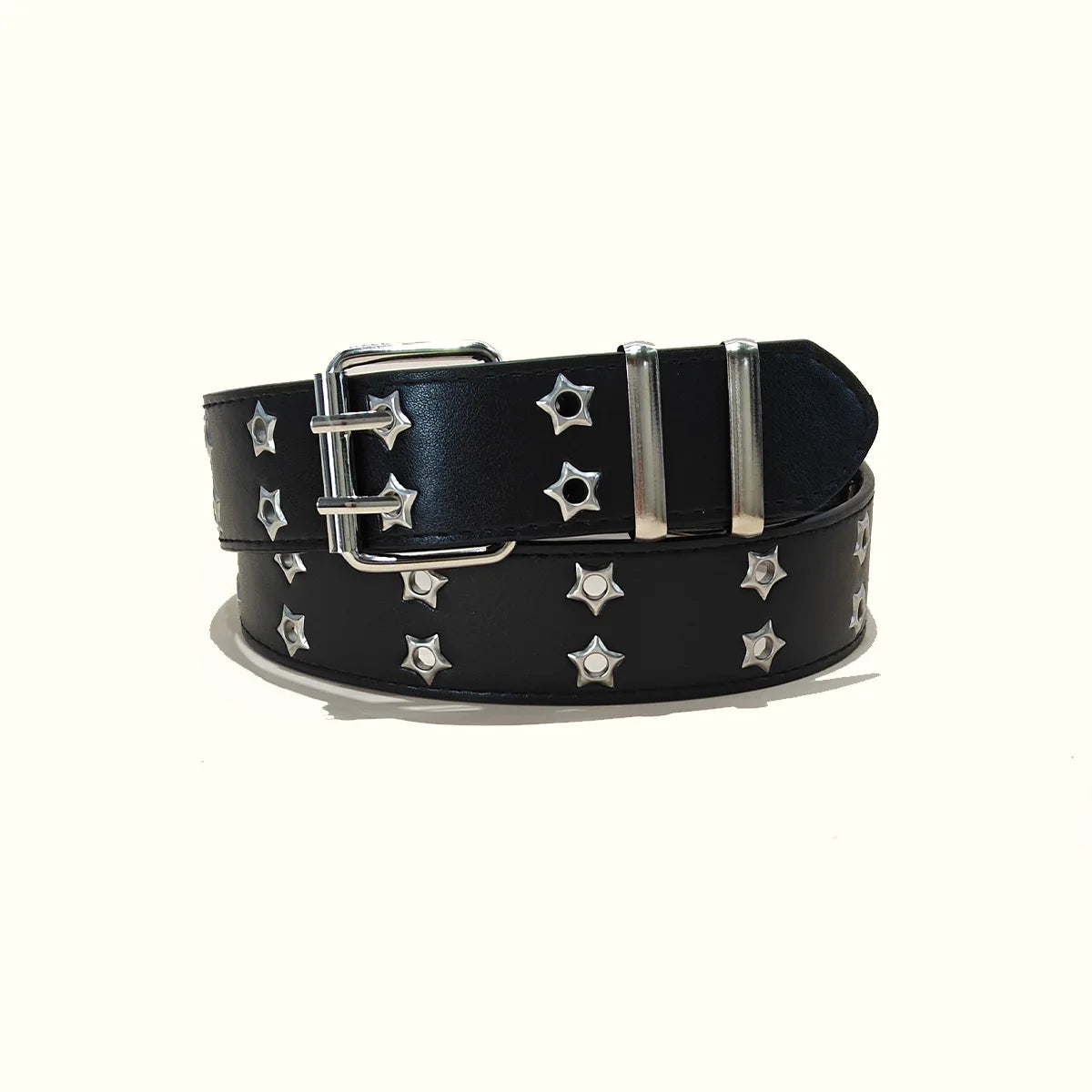 Retro Square Rivet Men's Belt With Three Row Needle Buckle Hip-Hop Rock Punk Y2k Style Jeans Belts For Women Goth Waistband