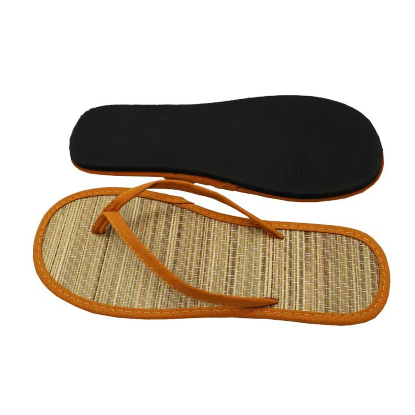 2023 Women Flat Flip-flops Slippers Comfortable Non-slip Sandals Bamboo Rattan Flip Flop Home Bathroom Fashion Slippers Zapatos