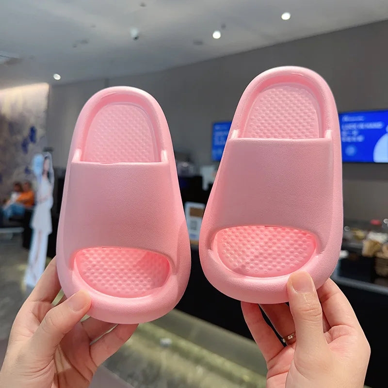 2026 Children's Slippers for Summer Boys and Girls Indoor Bathroom Soft-Soled Thickened Anti-Slip Baby Slippers and Cool Sandals
