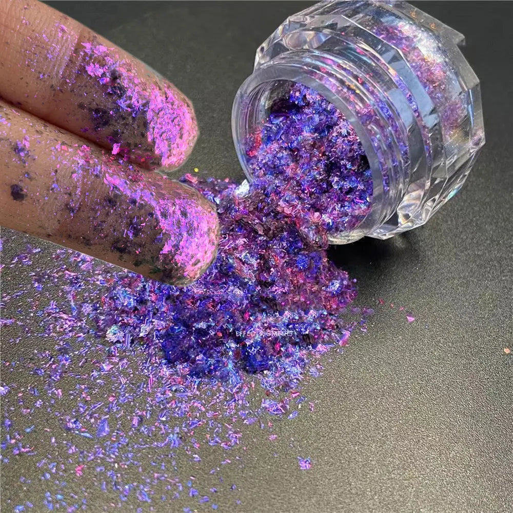 Aurora Chrome Nail Powder – High-Gloss Moonlight Mirror Pearl Glitter Pigment