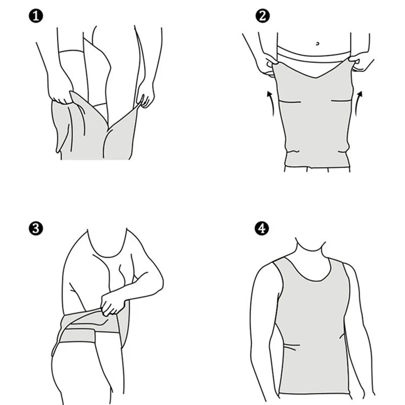 Men's Slimming Compression Vest – Body Shaper Corset Shirt for Tummy & Waist Control