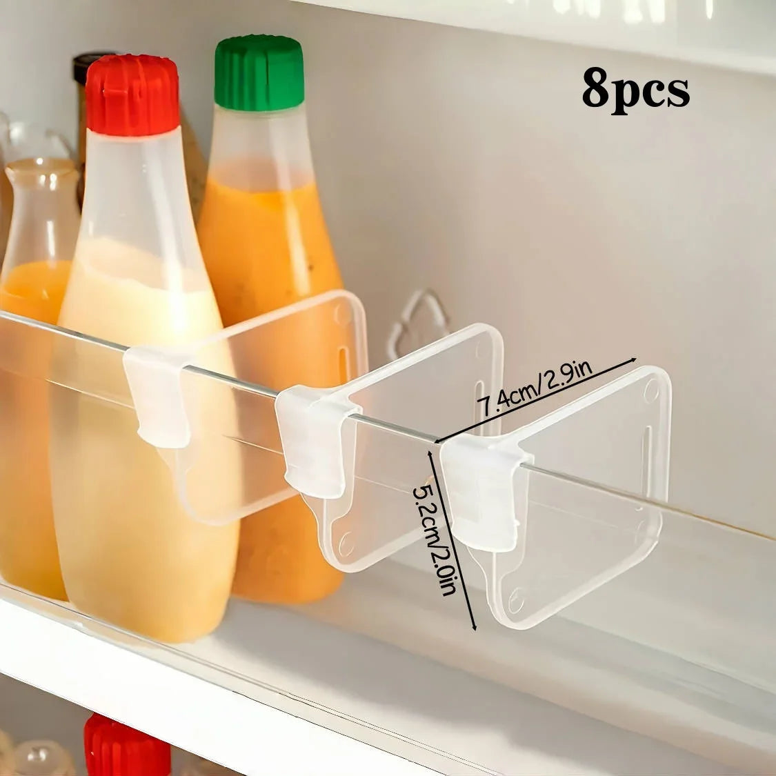 5–20 Pack Clear Fridge Organiser Dividers – Adjustable Refrigerator Storage