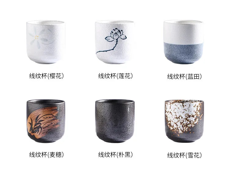 Japanese Ceramic Coffee & Matcha Stacking Cups – Stackable Sake & Water Cups