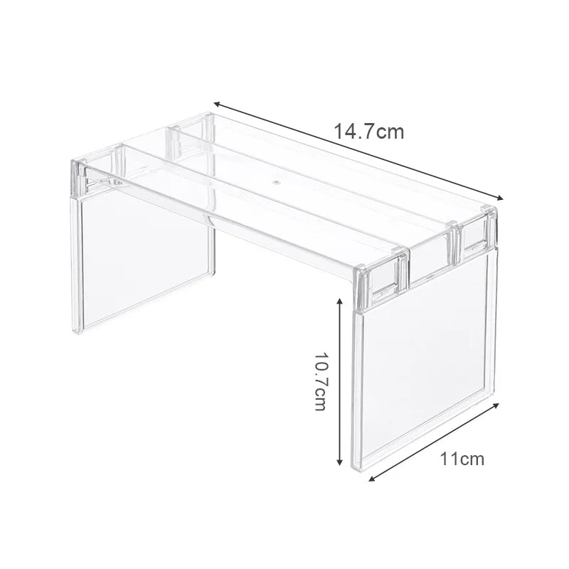 Fridge Storage Rack & Layered Separator Shelves – Transparent Space-Saving Organiser