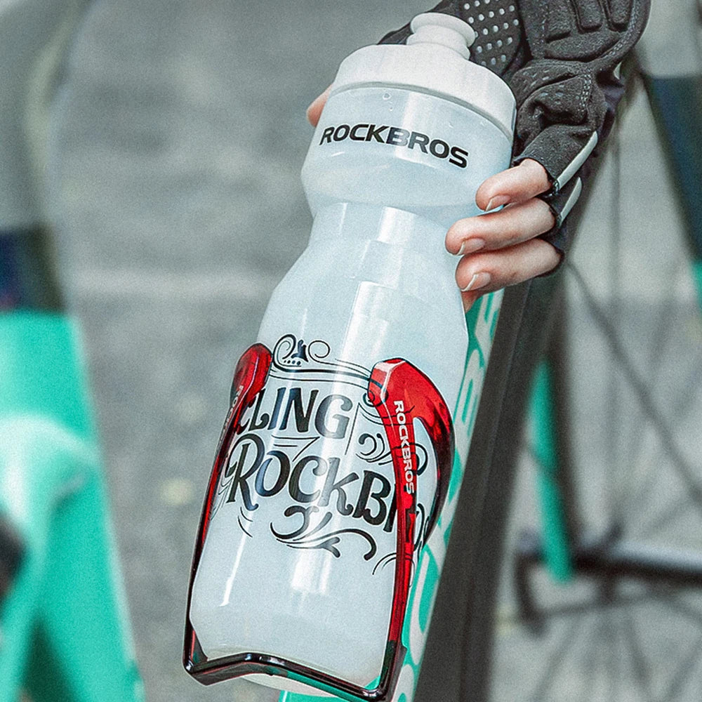 ROCKBROS Cycling Water Bottle & Cage Set – 750ml BPA-Free Sports Bottle