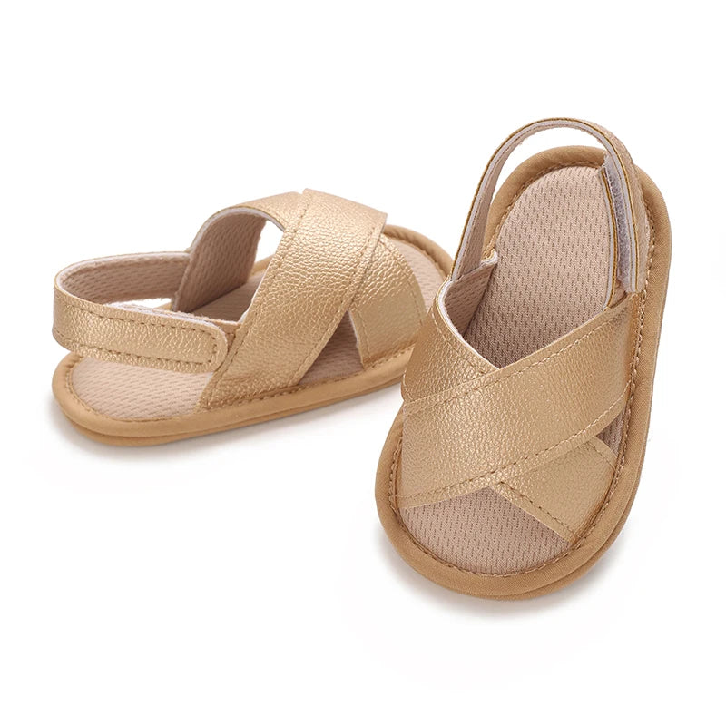 Casual Cute Solid Color Open Toe Sandals For Baby Boy Girls Breathable Lightweight Walking Shoes For Spring And Summer