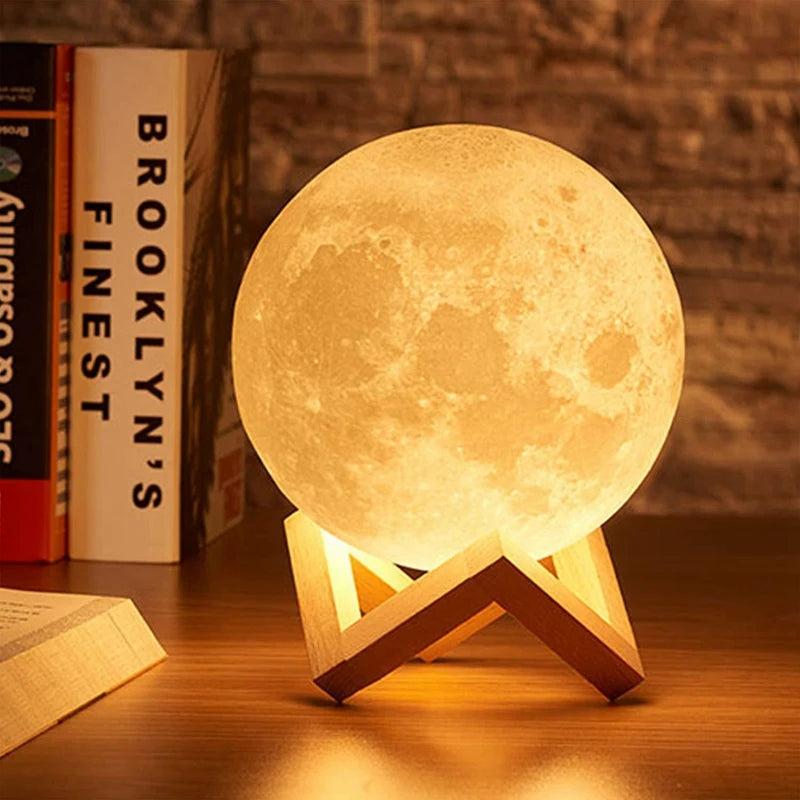 Book & Moon LED Galaxy Night Light – Bedside Decoration Gift for Kids & Birthdays
