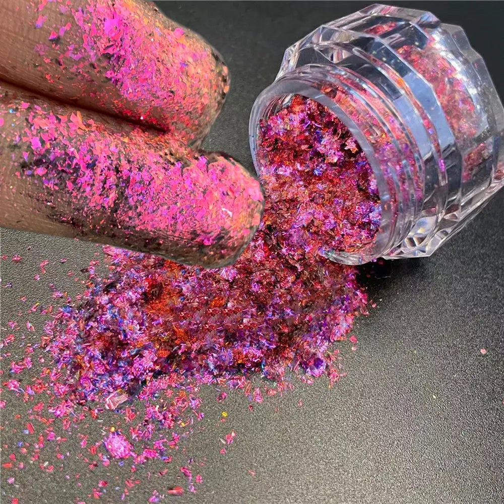 Aurora Chrome Nail Powder – High-Gloss Moonlight Mirror Pearl Glitter Pigment