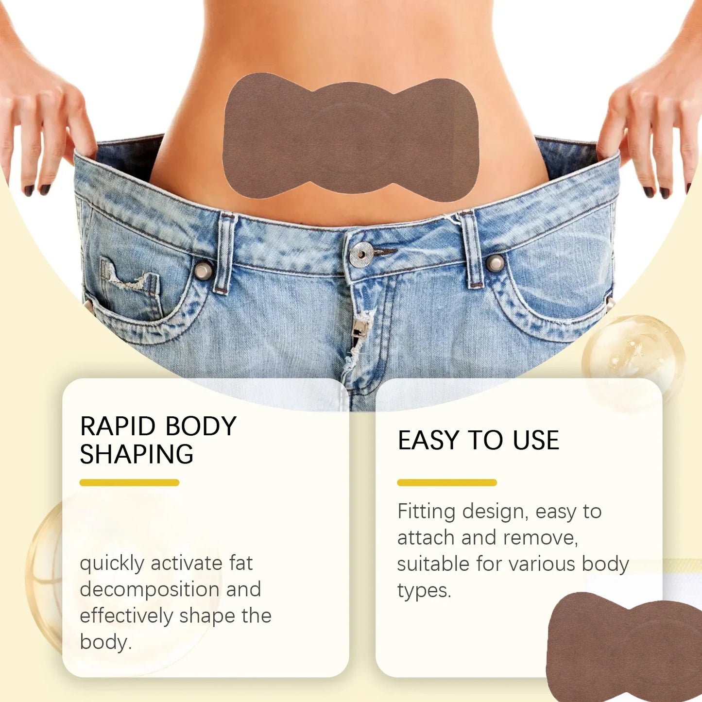 Body Slimming & Lymphatic Drainage Patches – Belly Toning & Swelling Reduction Stickers