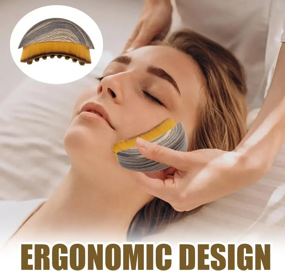 Lymphatic Drainage Facial Contour Brush – Chin & Jawline Sculpting Tool