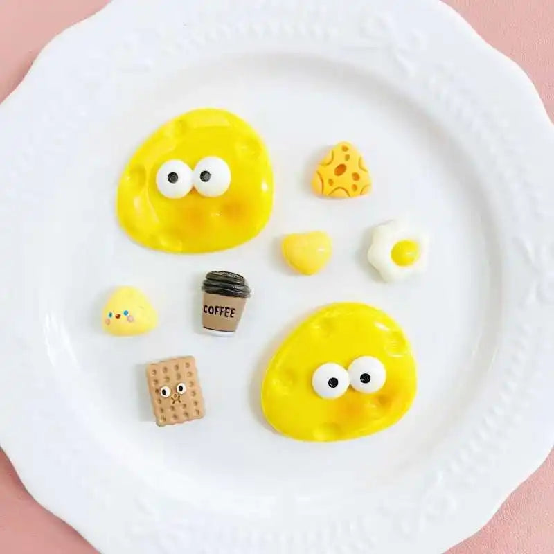 Yellow Aesthetic  Charms Set Cute Smiley Face Flower Heart Shoe Charms DIY Sweet Shoe Decorations for Sandals Wo