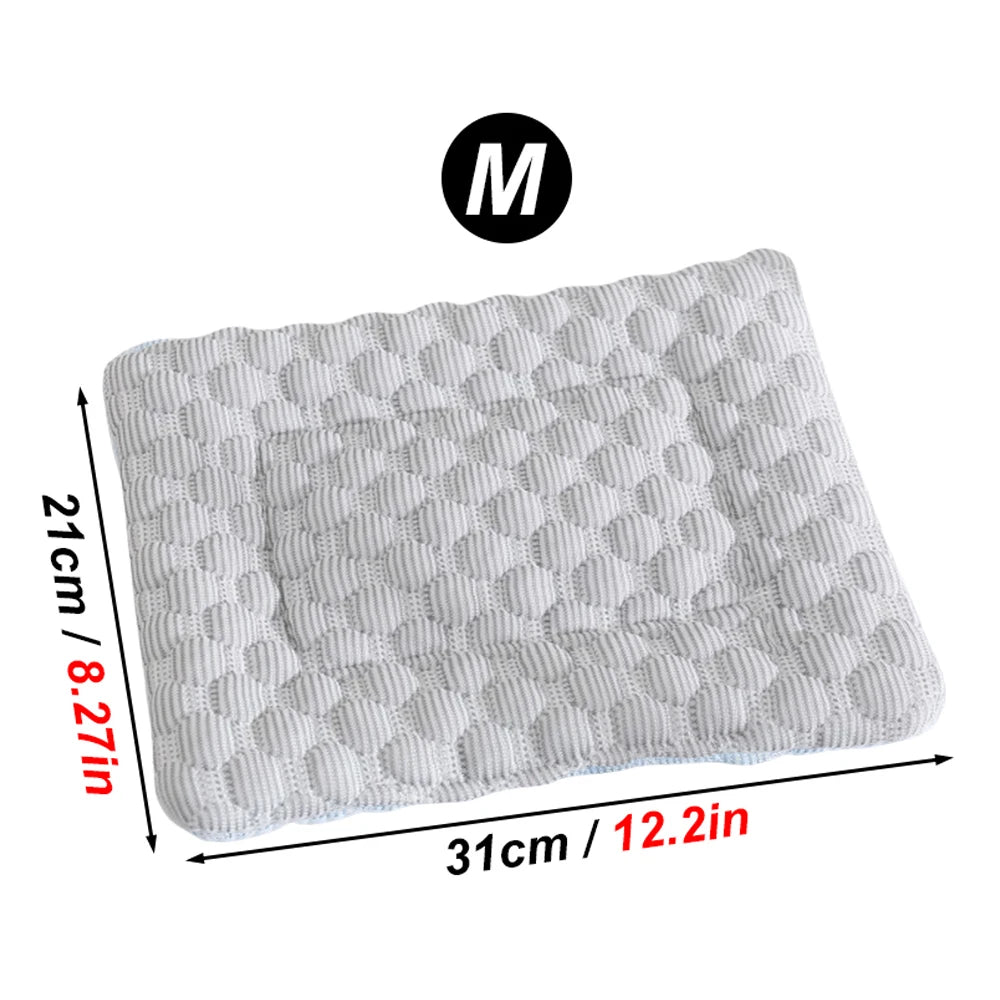 Small Pet Summer Cooling Mat – Breathable Self-Cooling Blanket for Hamsters & Small Animals