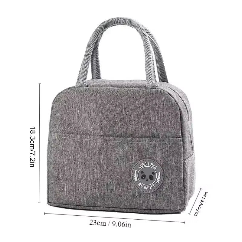 Aluminium Foil Insulated Lunch Bag – Thermal Bento Handbag for Students & Work