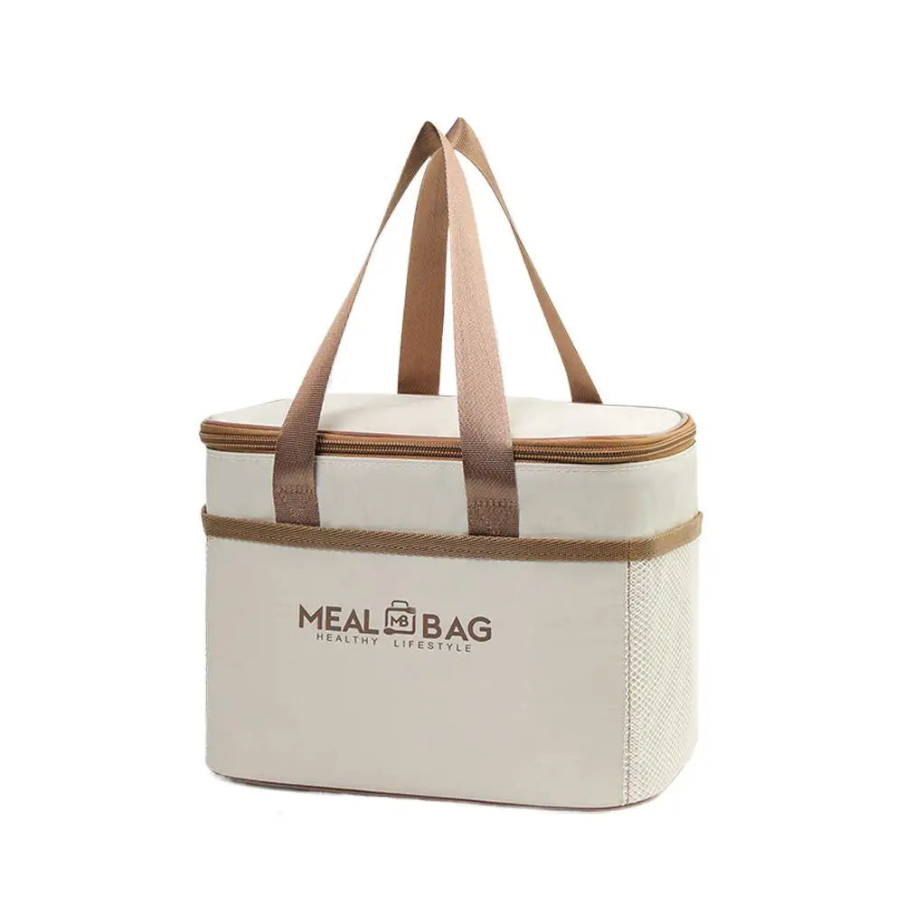 Large Capacity Tote Bento Insulated Lunch Bag Picnic Food Box Storage Ice Cooler Thermal Bag Portable Handheld Insulation Bags