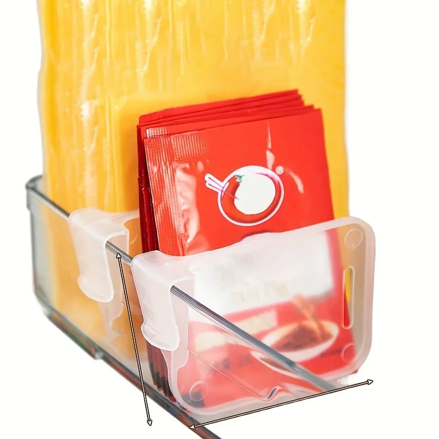 5–20 Pack Clear Fridge Organiser Dividers – Adjustable Refrigerator Storage