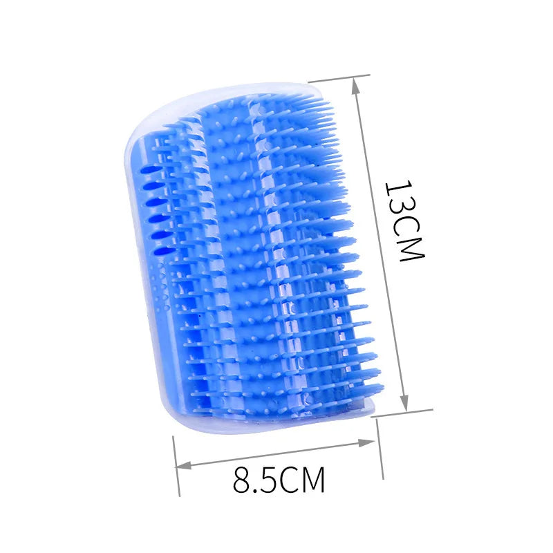 Cat Corner Grooming Massage Brush – Self-Cleaning Scratch & Comb for Kittens