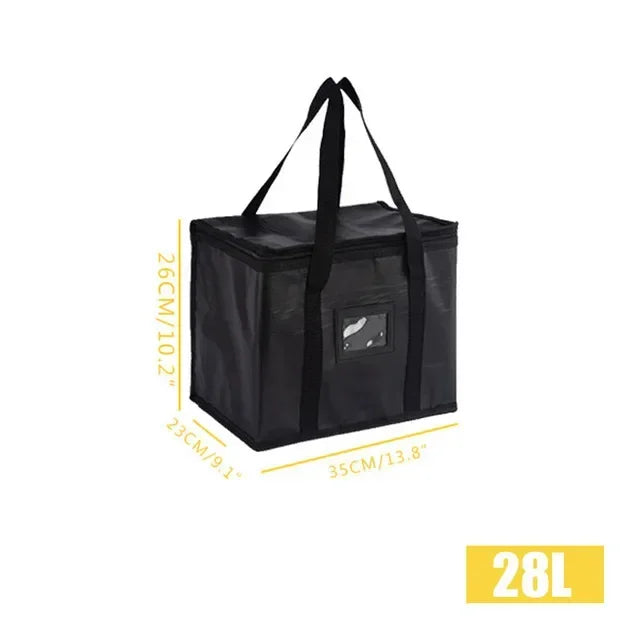 16L-70L Insulated Thermal Tote Bag Big Storage Cooler Delivery Zipper Thermal Case Picnic Camping Tin Foil Food Bags