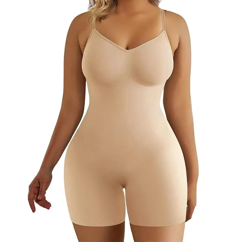 Seamless High-Waist Bodysuit Shapewear – Tummy Control Flat Belly Body Shaper