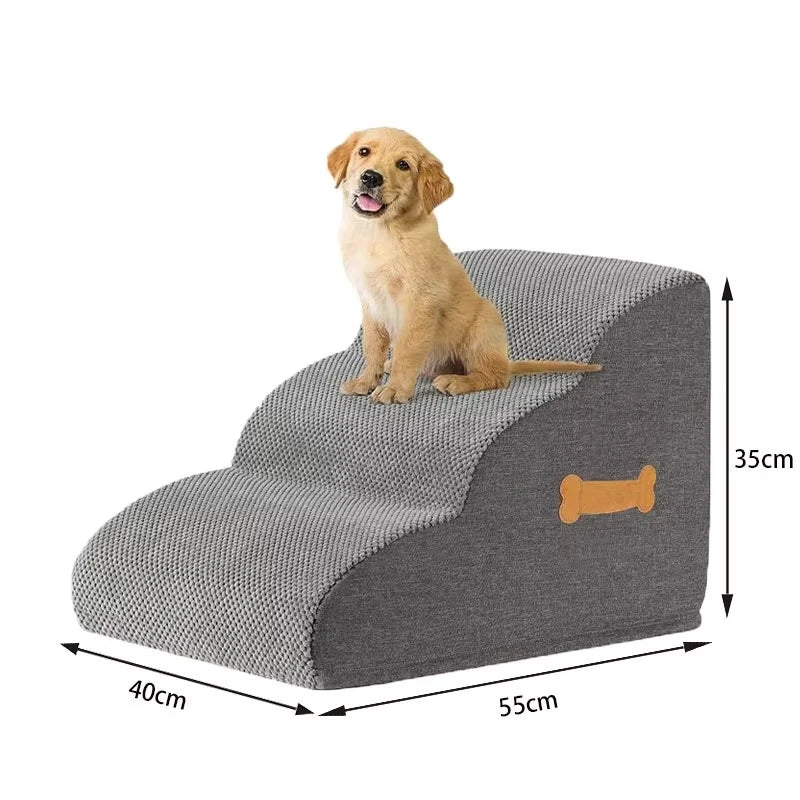 Pet 2/3 Steps High Density Foam Dog Secure Stairs Ramps Non-Slip Pet Steps for Older Dogs Pet with Joint Pain Sofa Bed Ladder