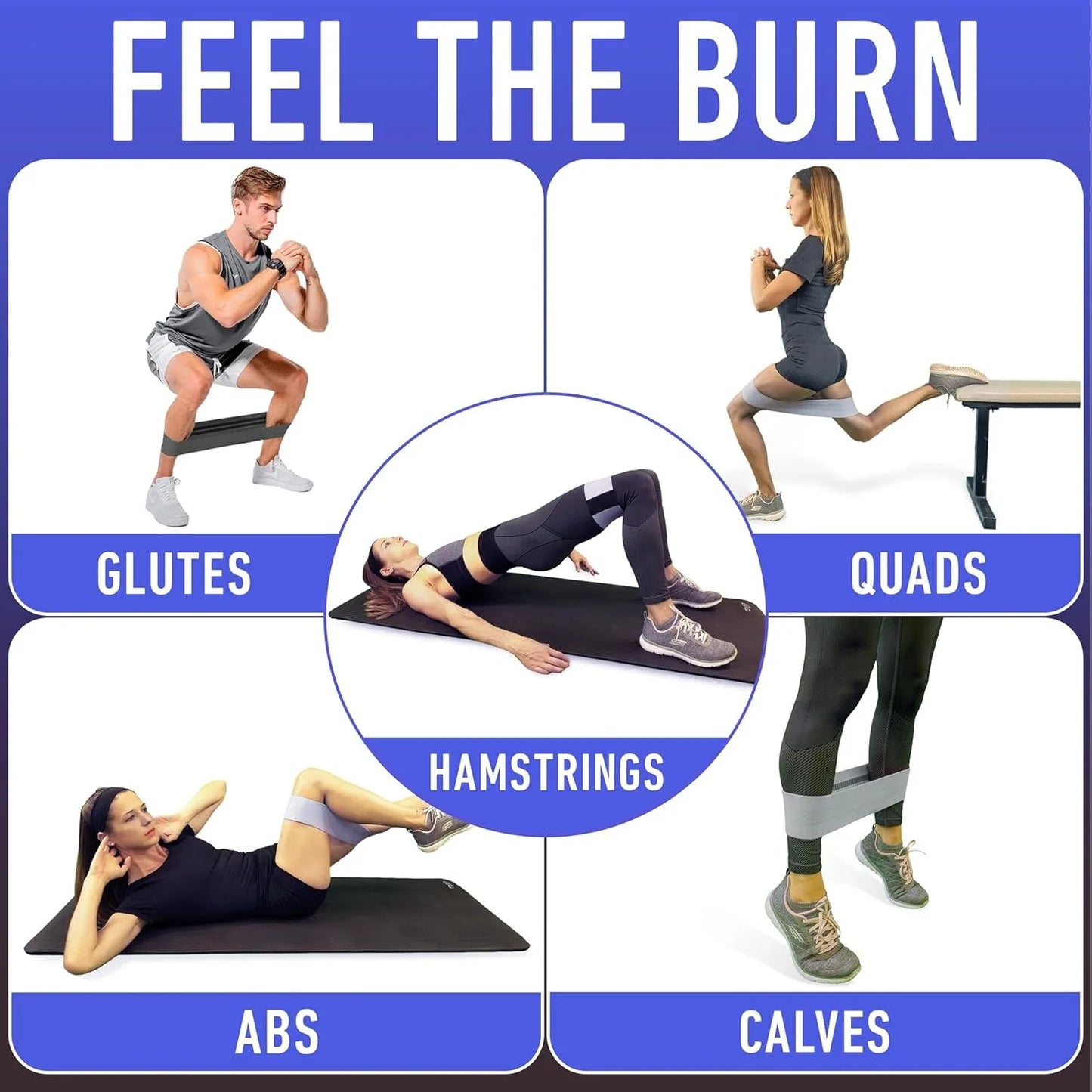 Fabric Resistance Loop Bands – Cloth Booty Bands for Women, Squat & Leg Training