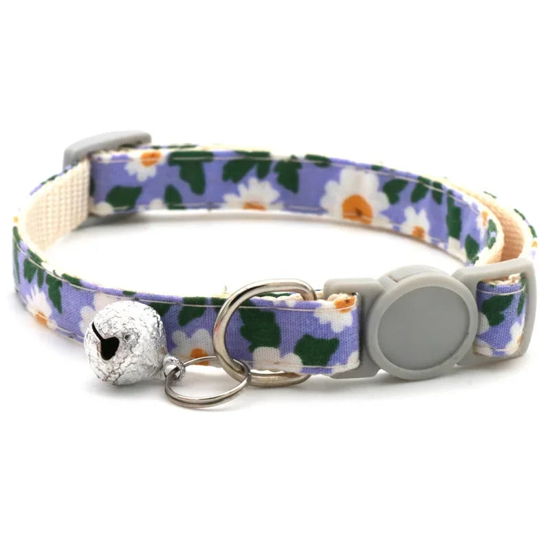 Little Daisy Breakaway Pet Collar & Bandana – Adjustable Kitten & Small Dog Scarf