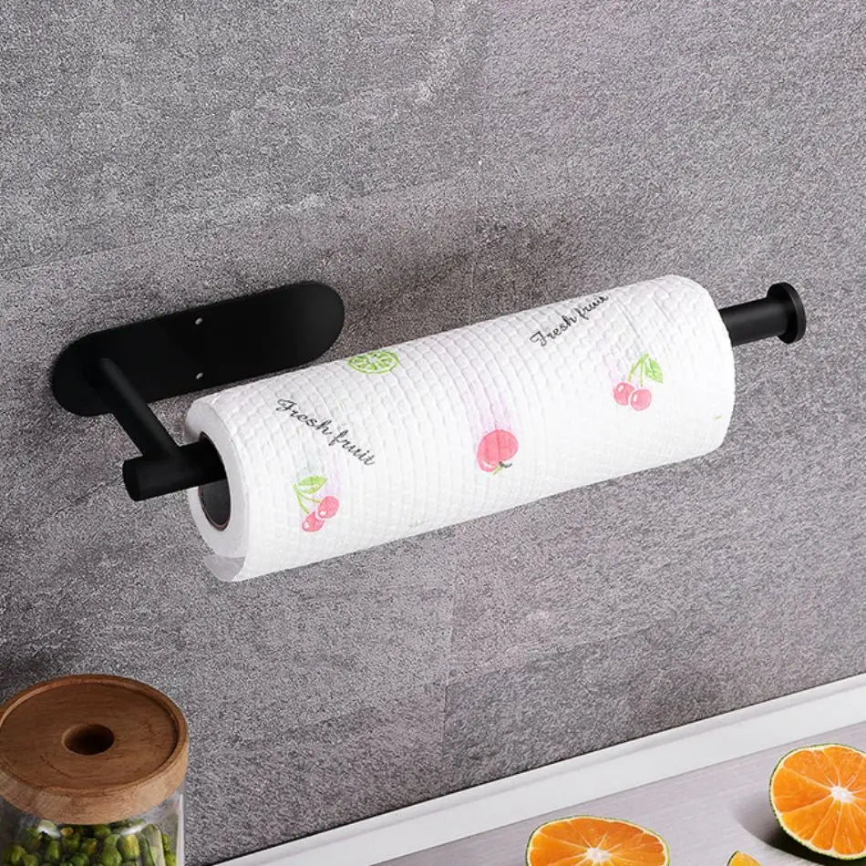 Adhesive Kitchen Paper Towel Holder – Wall-Mount Tissue & Roll Dispenser
