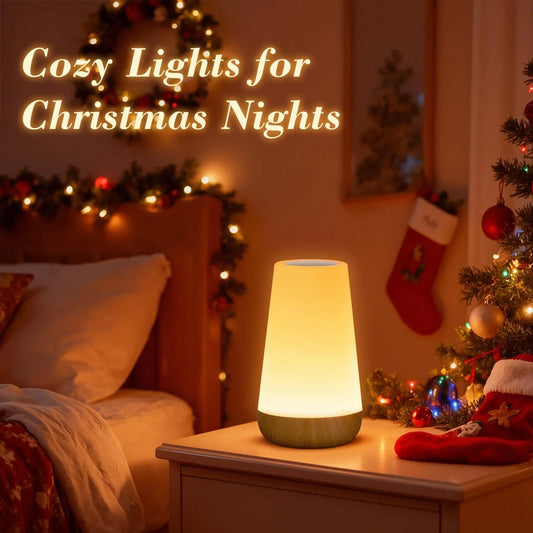Dimmable Touch LED Table Lamp – 13 Colours & 5 Brightness Rechargeable Bedside Light