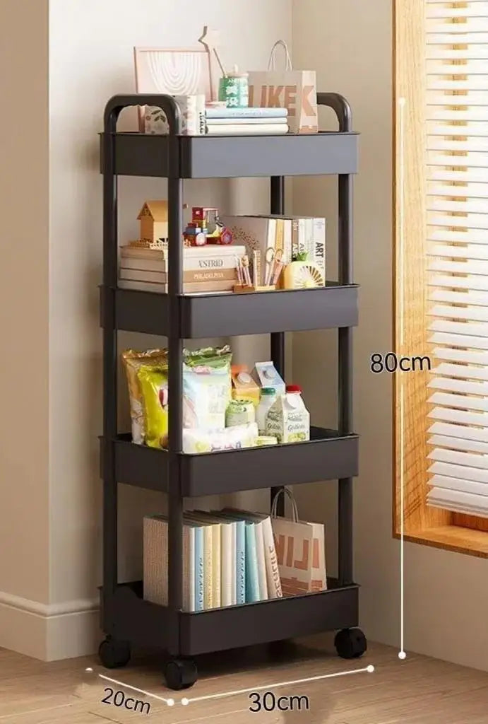 Multi-functional Household Trolley Kitchen Organizer Cart With Wheels Multi-Layer Bathroom Shelves Household Snacks Storage Rack