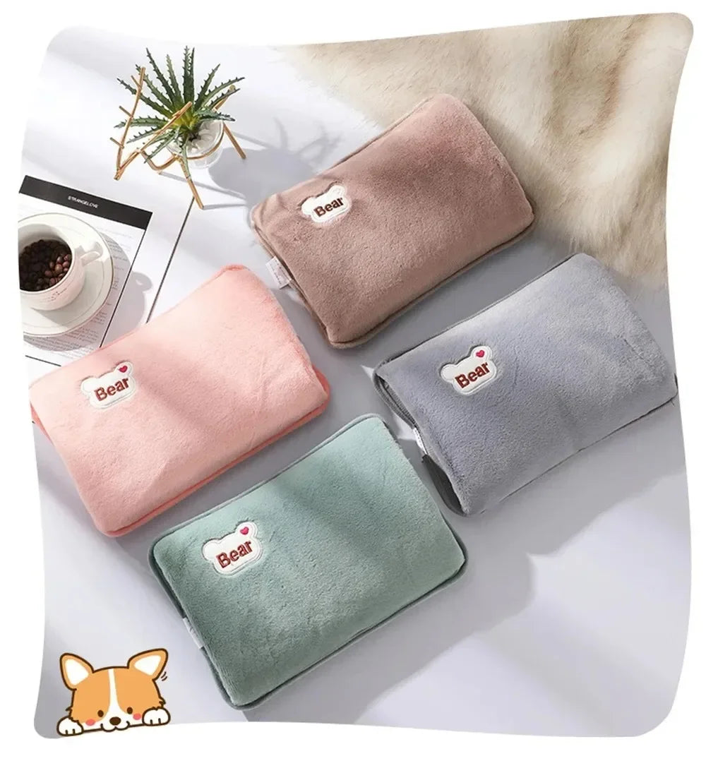 Rechargeable Hand Warmer (EU Plug) - Cute Reusable Hot Compress Bag & Hot Water Bottle