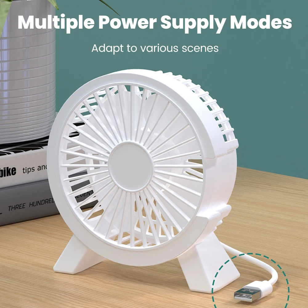 Mini Rechargeable Desk Fan — Portable Cooling for Home, Office & On-the-Go