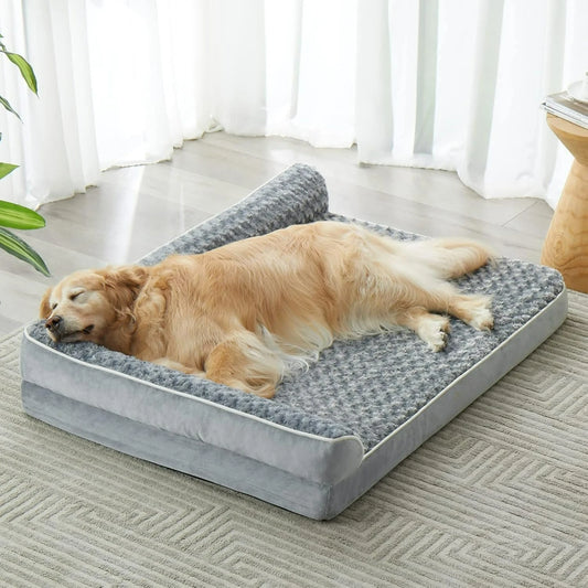 Orthopedic Dog Bed for Large Dogs – Waterproof Sofa-Style Bed with Washable Cover & Joint Support