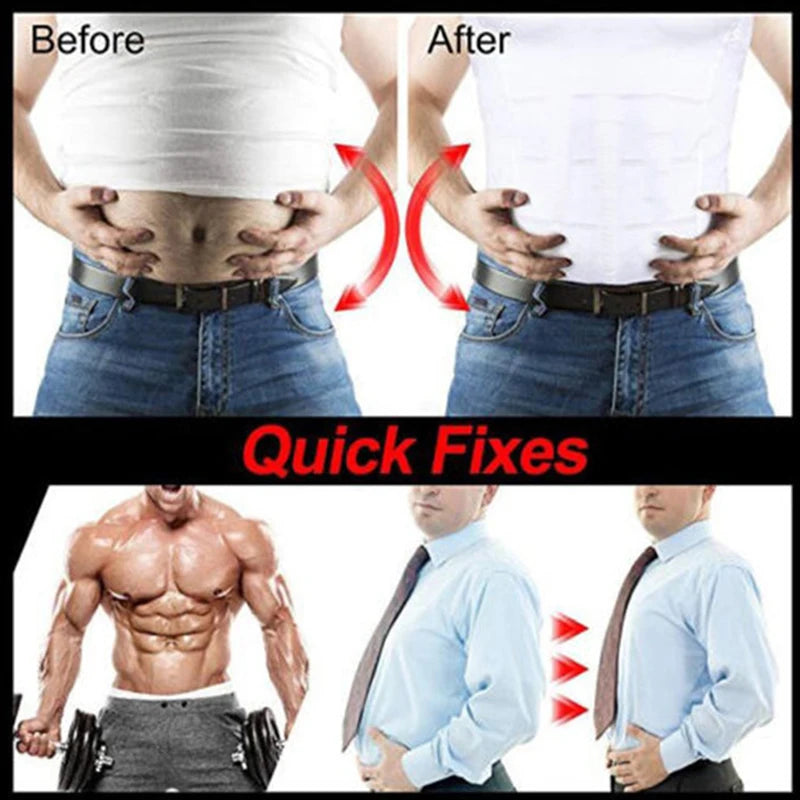Men's Slimming Compression Vest – Body Shaper Corset Shirt for Tummy & Waist Control