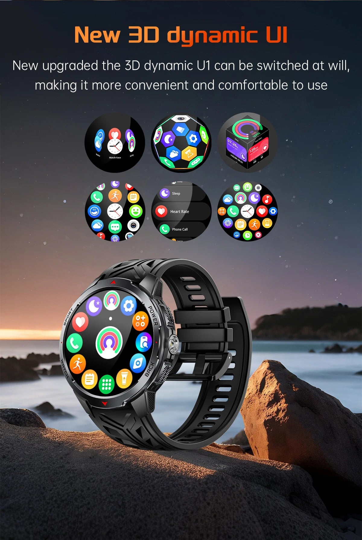 LIGE 1100mAh Battery Smart Watches For Man Outdoor Sport LED Flashlight Compass Men’s Smartwatch Bluetooth Call Men 2026 Watches